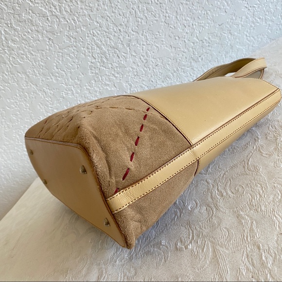 Burberry beige tonal stitch check leather tote - Picture 8 of 15